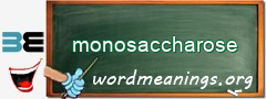 WordMeaning blackboard for monosaccharose